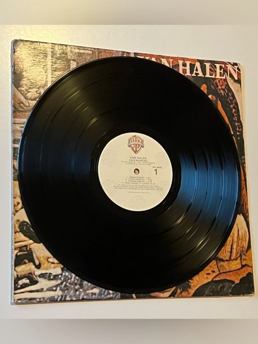 Van Halen Fair Warning LP 1981 US Warner Bros HS 3540 EX/EX Clean Copy - Picture 6 of 11